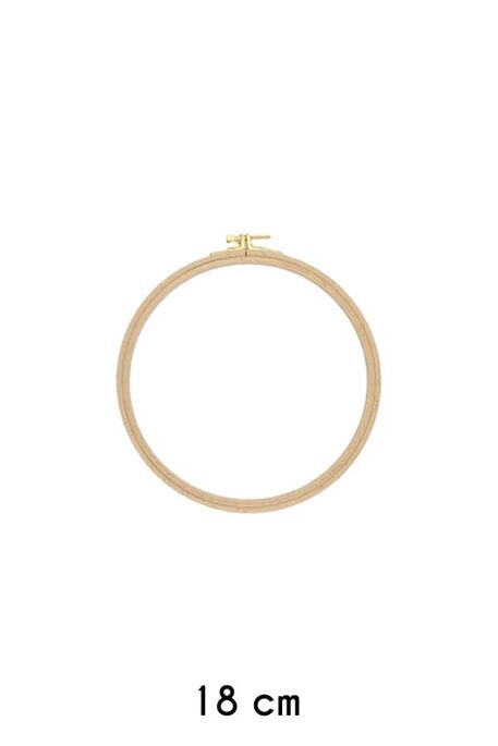  - EMBROIDERY HOOP WITH SCREWED ROUND WOOD 8 MM NO: 4