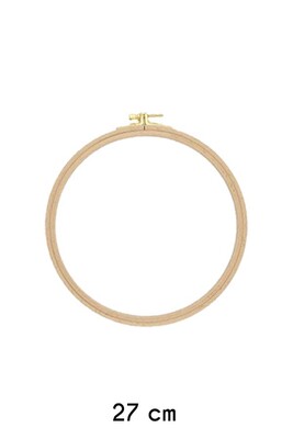  - EMBROIDERY HOOP WITH SCREWED ROUND WOOD 8 MM NO: 7