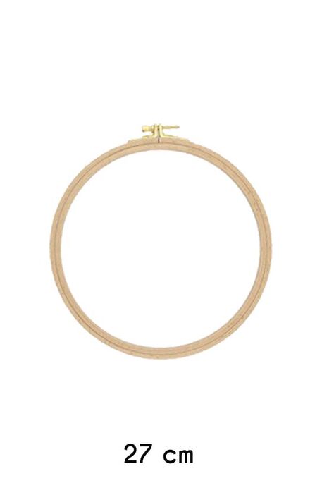  - EMBROIDERY HOOP WITH SCREWED ROUND WOOD 8 MM NO: 7