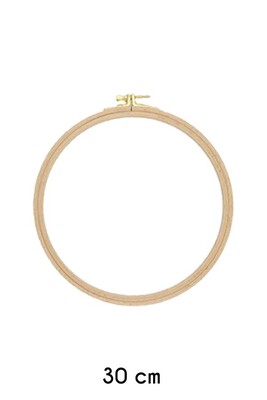  - EMBROIDERY HOOP WITH SCREWED ROUND WOOD 8 MM NO: 8