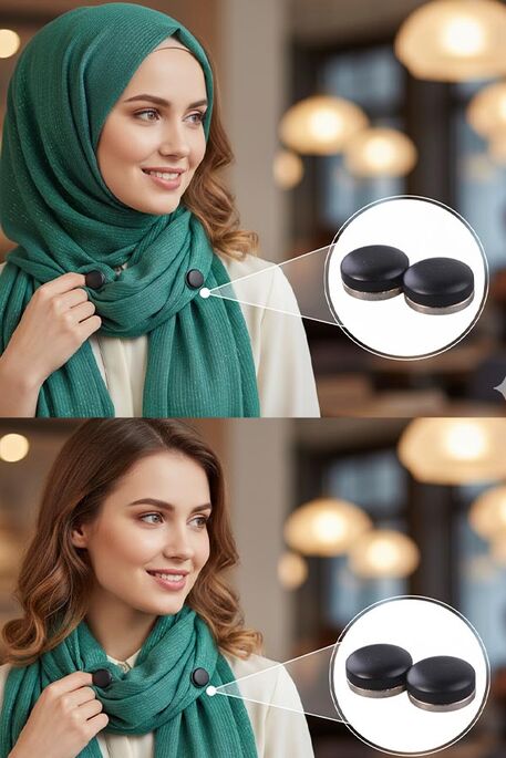  - EŞARP ŞAL MIKNATISI 12MM 01 SİYAH