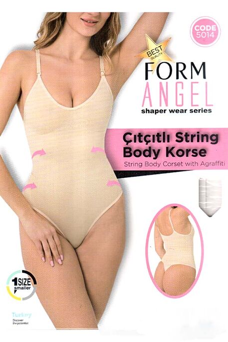 FORM ANGEL - FORM ANGEL 5014 ÇITÇITLI STRİNG BODY KORSE