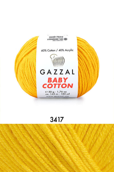 GAZZAL BABY COTTON 3417 Sarı - 1