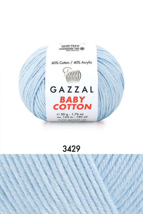 GAZZAL - GAZZAL BABY COTTON 3429 Soft Mavi