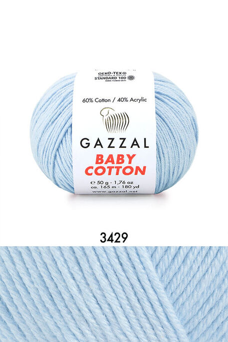 GAZZAL BABY COTTON  3429 Soft Mavi - 1