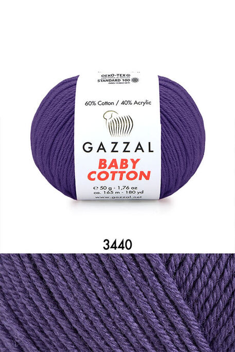 GAZZAL - GAZZAL BABY COTTON 3440 Mor