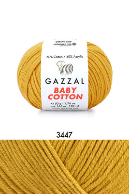 GAZZAL BABY COTTON  3447 Hardal Sarı 
