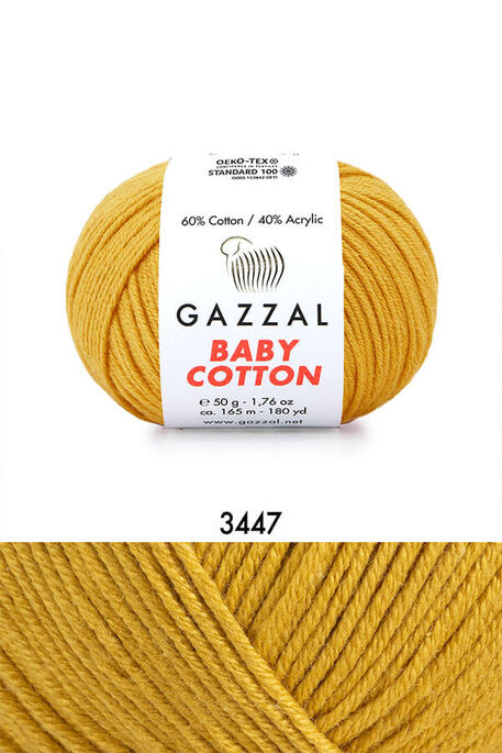 GAZZAL BABY COTTON  3447 Hardal Sarı - 1