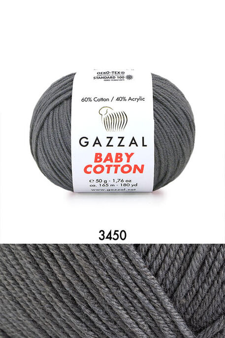 GAZZAL - GAZZAL BABY COTTON 3450 K.Gri