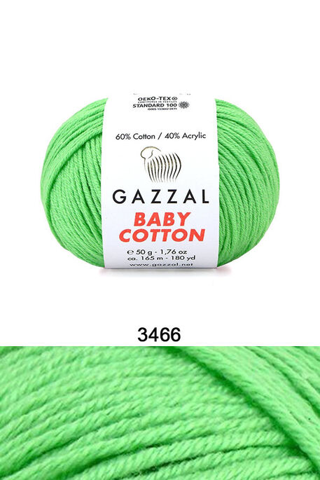 GAZZAL - GAZZAL BABY COTTON 3466 Yeşil