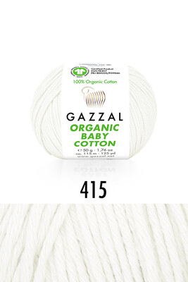 GAZZAL - GAZZAL ORGANIC BABY COTTON 415 Beyaz