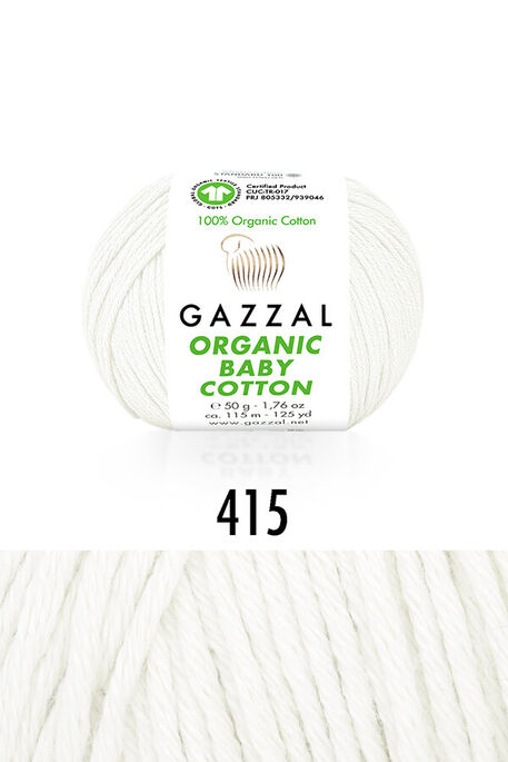 GAZZAL - GAZZAL ORGANIC BABY COTTON 415 Beyaz