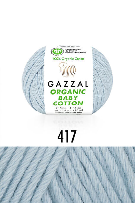 GAZZAL - GAZZAL ORGANIC BABY COTTON 417 Buz Mavi