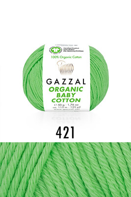 GAZZAL - GAZZAL ORGANIC BABY COTTON 421 Nil Yeşili