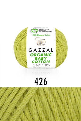 GAZZAL - GAZZAL ORGANIC BABY COTTON 426 Yeşil Zeytin