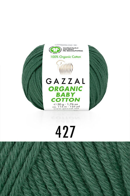 GAZZAL - GAZZAL ORGANIC BABY COTTON 427 Ada Yeşili