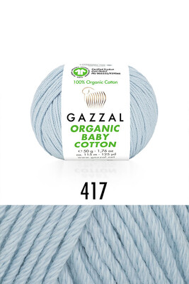 GAZZAL - GAZZAL ORGANIC BABY COTTON 417 Buz Mavi