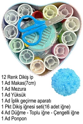  - HDF 152 TENEKE KUTU DİKİŞ SETİ KALP