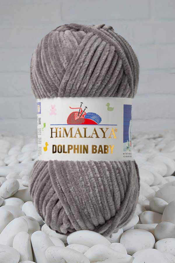 Himalaya Dolphin Baby Chenille Yarn, Grey - 80320