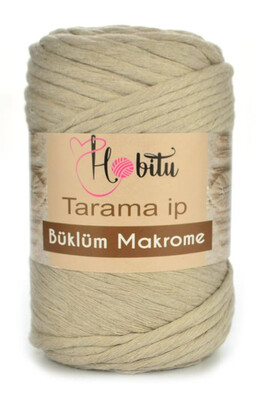 HOBİTU YARNS - HOBİTU BÜKLÜM MAKROME TARAMA İP 153 BEJ