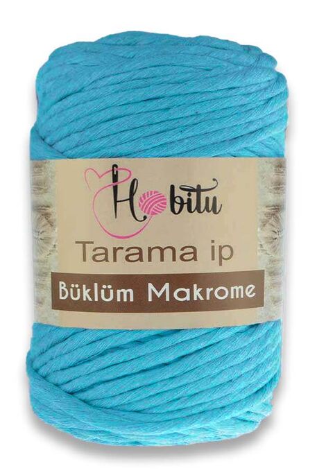 HOBİTU YARNS - HOBİTU BÜKLÜM MAKROME TARAMA İP 163 TURKUAZ