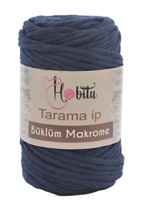 HOBİTU YARNS - HOBİTU BÜKLÜM MAKROME TARAMA İP 184 LACİVERT