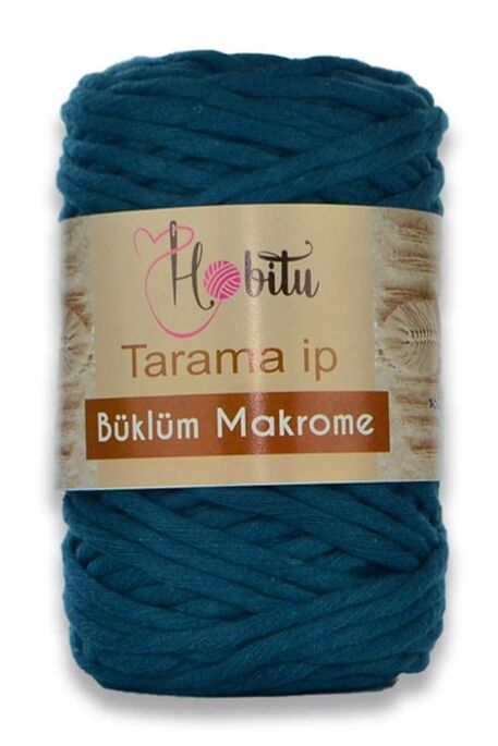 HOBİTU YARNS - HOBİTU BÜKLÜM MAKROME TARAMA İP 189 PETROL