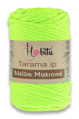 HOBİTU YARNS - HOBİTU BÜKLÜM MAKROME TARAMA İP 201 NEON SARI