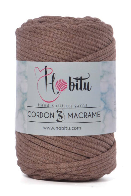 HOBİTU YARNS - HOBİTU CORDON 3 MACRAME 118 Kamel