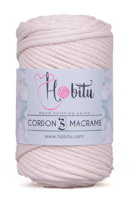 HOBİTU YARNS - HOBİTU CORDON 3 MACRAME 152 Krem