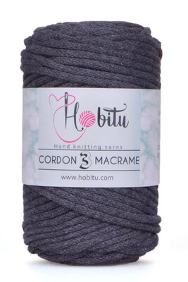 HOBİTU CORDON 3 MACRAME 158 Koyu Gri - Thumbnail