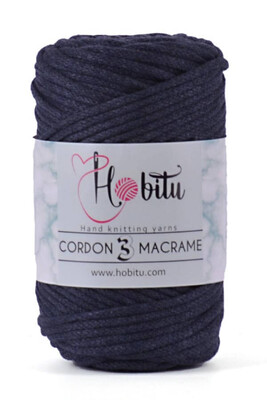 HOBİTU YARNS - HOBİTU CORDON 3 MACRAME 184 Lacivert