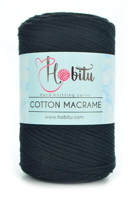 HOBİTU YARNS - HOBİTU COTTON MACRAME 150 Siyah