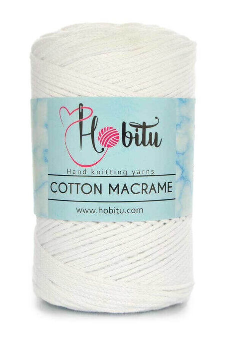 HOBİTU YARNS - HOBİTU COTTON MACRAME 151 Beyaz