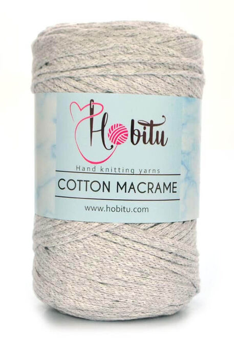 HOBİTU YARNS - HOBİTU COTTON MACRAME 156 A.Gri