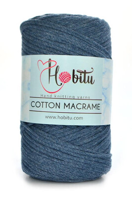 HOBİTU YARNS - HOBİTU COTTON MACRAME 161 Kot Mavi