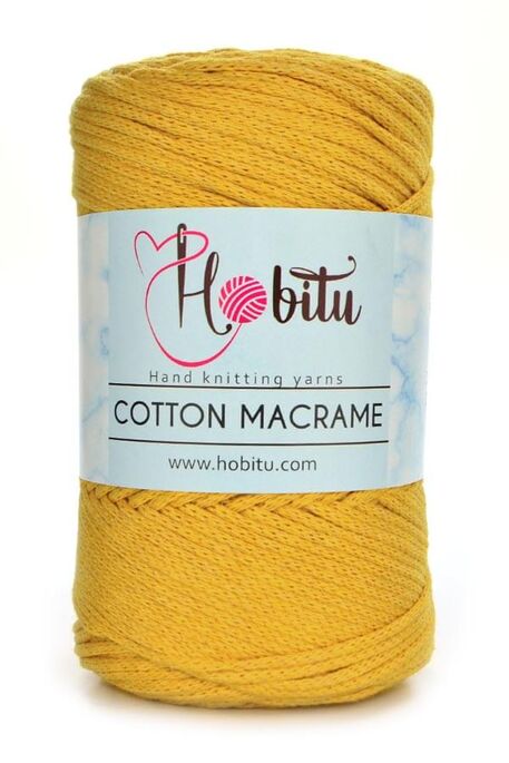 HOBİTU YARNS - HOBİTU COTTON MACRAME 164 Koyu Sarı