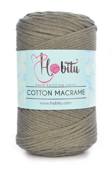 HOBİTU YARNS - HOBİTU COTTON MACRAME 168 Vizon