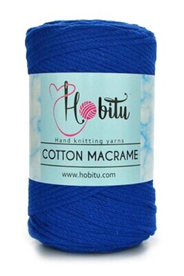 HOBİTU YARNS - HOBİTU COTTON MACRAME 172 Saks Mavi