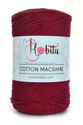 HOBİTU COTTON MACRAME 181 Bordo - Thumbnail