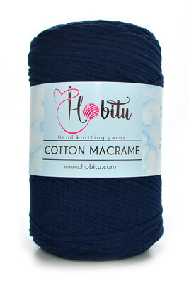 HOBİTU YARNS - HOBİTU COTTON MACRAME 184 Koyu Lacivert