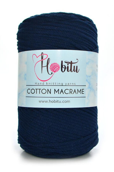 HOBİTU YARNS - HOBİTU COTTON MACRAME 184 Koyu Lacivert