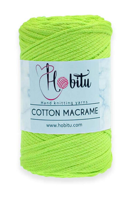 HOBİTU YARNS - HOBİTU COTTON MACRAME 201 Neon Sarı