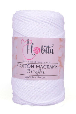 HOBİTU COTTON MACRAME BRİGHT 121 Beyaz-Sedef - Thumbnail