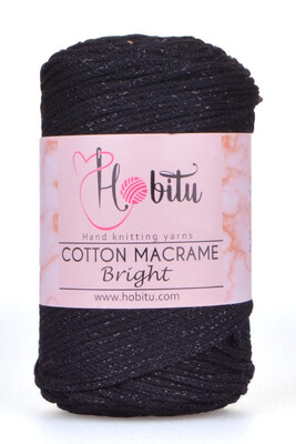 HOBİTU COTTON MACRAME BRİGHT 122 Siyah-Siyah - Thumbnail