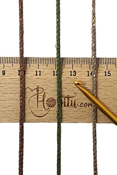 HOBİTU COTTON MACRAME BRİGHT 124 Krem-Altın - 2
