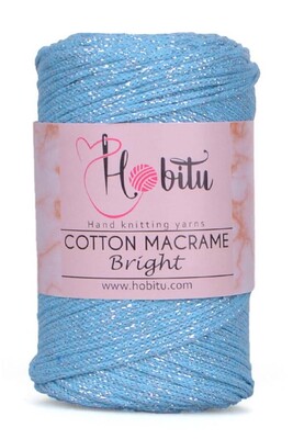 HOBİTU COTTON MACRAME BRİGHT 133 Turkuaz-Gümüş - Thumbnail