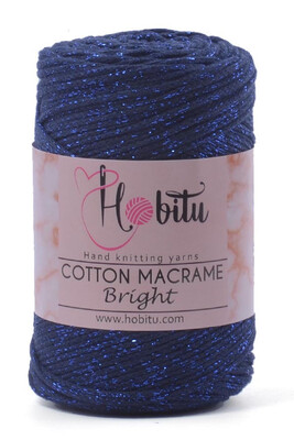 HOBİTU COTTON MACRAME BRİGHT 140 Lacivert - Thumbnail