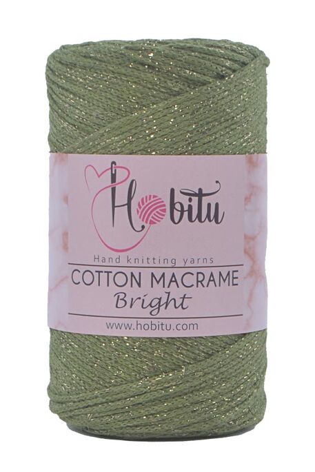 HOBİTU YARNS - HOBİTU COTTON MACRAME BRİGHT 141 Yeşil