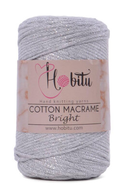 HOBİTU COTTON MACRAME BRİGHT 156 Gri-Gümüş - Thumbnail